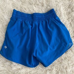 Blue size 2 - high waisted lululemon hotty hots, barely worn.